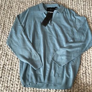 Men’s quarter zip polo sweater